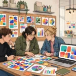 Marketing team planning an AI-powered advertising campaign