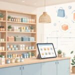 Online store dashboard with AI product recommendations