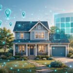 Real estate agent showing a home with AI property tools